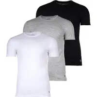Ralph Lauren Polo Ralph Laurentil mænd. 714830304002 Pakke 3 T-shirts Crew hvid, grå, sort (L), Casual, Afslappet, Bomuld, Korte ærmer