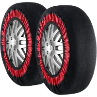 Vevor Fortykkede Snesokker til Dæk, Polyesterfiber Dæksokker med Elastiske Remme, Snedækdæksel til Bil, SUV, Pickup og Truck (Pakke med 2) - Ekstra Stor