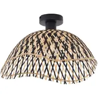 QAZQA Art Deco loftslampe sort bambus 40 cm - Alka