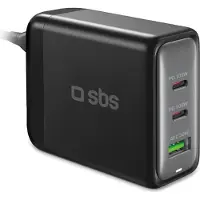 SBS Ladestation 100W 2x USB-C/1x USB GaN sort