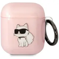 Karl Lagerfeld KLA2HNCHTCP Airpods 1/2 cover pink/pink Ikonik Choupette