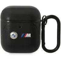 BMW BMA222PVTK AirPods 1/2 cover sort/sort Læder Buet linje