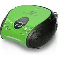 Lenco SCD-24, Digital, FM, Afspiller, CD, LCD, Sort, Grøn