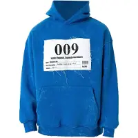 Dandalo Sweatshirt 'Jonathan' royalblå / sort / hvid