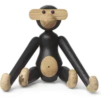 Kay bojesen Træfigur - Abe - 10 cm - Mini - Mørk Bejdset Eg - - OneSize - Dekoration