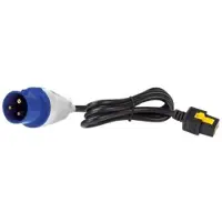 APC - Strømkabel - IEC 60309 16A (han) til IEC 60320 C19 - 16 A - 3 m - haspet - sort - for P/N: SMT2200I-AR, SMT2200R2I-AR, SMT3000I-AR, SMT3000R2I-AR, SRT1500XLI, SRT2200XLI-KR