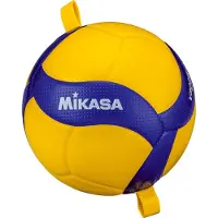 MIKASA volleybold V300W-AT-TR med gummier gul-blå str. 5