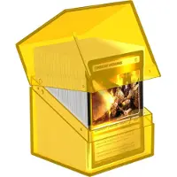 Ultimate Guard Boulder 100+ Clear Deck Case til 100 dobbelt?rmede TCG-kort Amber Sikker og holdbar opbevaring til Trading Card Games Transparent