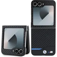 BMW Etui til Samsung Galaxy Z Flip6 Carbon Blue Line Sort