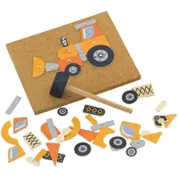 Viga Toys Medinė Priešpaskaita Statybos Transportas 45 Elementai