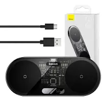 Baseus Dual Qi wireless charger Digital LED Display 20W