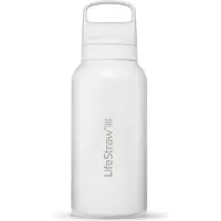 LifeStraw Go 2.0 Stainless Steel Water Filter Bottle, White, 1 L, hvid