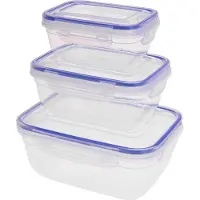 Excellent houseware Mondex Maisto konteineris su dangteliu komlektas virtuviniu taros komplektas 3 vnt.