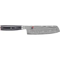 Miyabi Raw 5000FCD nakiri frugtkniv rektangulær 17 cm Damaskus-svart