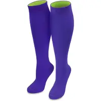 Normani Knæstrømper indigo / neongul