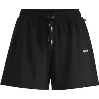 BOSS Pyjamasshorts i bomuld med stræk og brandede løbesnore