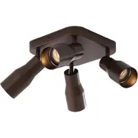 QAZQA Loftlampe med 4 spots i mørk bronze, 50 mm firkantet - Stanley