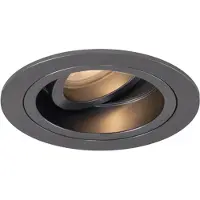 QAZQA Sæt med 6 moderne indbygningsspots Gunmetal GU10 50mm rund vipbar - Chuck