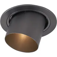 QAZQA Moderne indbygget spotlight gunmetal GU10 50 mm rund justerbar - Installa