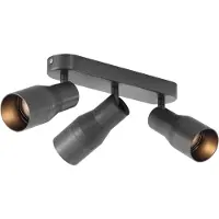 QAZQA Afrundet loftspot gunmetal GU10 50 mm 3-lys - Stanley