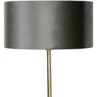 QAZQA Gulvlampe messing med fløjlslampeskærm grøn 50 cm - Simplo