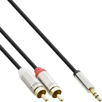 InLine 99240, 3.5mm, Hanstik, 2 x RCA, Hanstik, 10 m, Sort