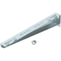 OBO Konsol let med flige længde 410 mm for Gitterbakke, Inklusiv Boltsæt M10 X 25 El-forzinket.