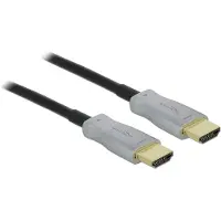 DeLOCK - HDMI-kabel - HDMI han til HDMI han - 15 m - fiberoptik - sort - 4K support, Active Optical Cable (AOC)