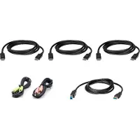 Aten 2L-7D02UDPX6, 1,8 m, USB, USB, DisplayPort, Sort, USB Type-A/3.5mm/DisplayPort