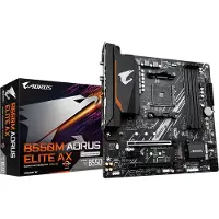Gigabyte AORUS B550M ELITE AX - 1.3 - bundkort - micro ATX - Socket AM4 - AMD B550 Chipset - USB 3.2 Gen 1 - Gigabit LAN, Wi-Fi 6E, Bluetooth - onboard grafik (CPU påkrævet) - HD Audio (8-kanaler)