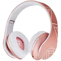 PowerLocus KIDS RoseGold trådløse BLUETOOTH / FM-hovedtelefoner TIL BØRN