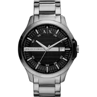 Armani Exchange Analogt ur sort / sølv