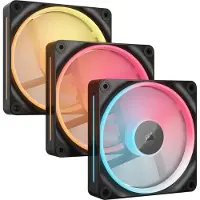 Corsair iCUE LINK LX120-R 3-pack - Kabinet køler - 120mm - Sort med RGB LED lys - 37 dBA