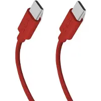 SBS TECABLETISSUETCCR USB-C - USB-C 1,5 m 60W flettet kabel - rød