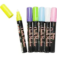Other Blackboard Chalk Marker Fluor rund spids, 6 stk.