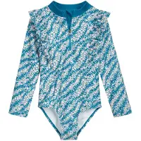 Playshoes Badedragt azur / orange / hvid