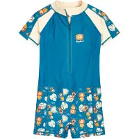 Playshoes UV-beskyttelse 'Dschungel' creme / petroleum / orange / sort