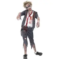 Smiffys Udklædning - Zombie School Boy - - 10-12 år (140-152) - Udklædning