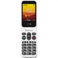 Doro Leva L20 4G, klaptelefon med store taster, rød-hvid