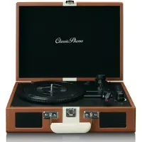 Lenco Classic Phono TT-120 - Pladespiller - transportabel - 2 x 2 Watt - hvid, brun