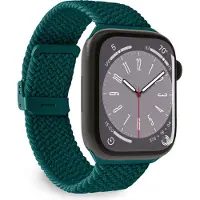 Puro Loop nylonrem til Apple ur 42 / 44 / 45 / 49 mm - mørkegrøn