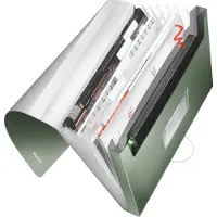 Leitz Style - Dokumentmappe - ekspanderende - 6 rum - 6 dele - for A4 (210 x 297 mm) - med faneblade - pistaciegrøn
