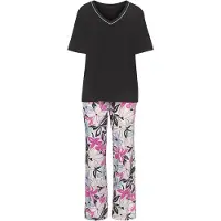 LASCANA Pyjamas lyserød / pitaya / sort / hvid