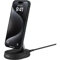 Belkin Trådløs opladningsstativ - - BoostCharge Pro - 15 Watt - Magnetisk - Konvertibel