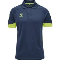 Hummel Lead Polo - Navy/Grøn Børn, størrelse 116 cm