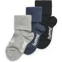 Hummel Strømper - HMLSora - 3-pak - Sort/Navy/Gråmeleret - - 21/23 - Strømper