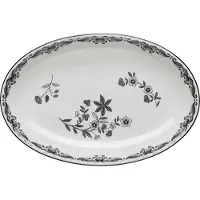 Rörstrand Ostindia Sort serveringsfad ovalt 22x33 cm Sort