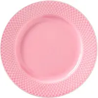 Lyngby Porcelæn Rhombe tallerken lyserød 21 cm