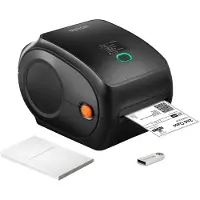 Vevor termisk etiketprinter, 300 DPI til 4x6 postpakker, trådløs Bluetooth og automatisk etiketgenkendelse, understøtter Windows/MacOS/Linux/Android/IOS, kompatibel med Amazon, eBay, Etsy osv.