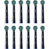 Oral-B Pro CrossAction-udskiftningsbørster, 12 stk., FFU, sort